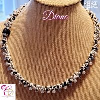 Diane collier Kumihimo perles d'eau douce