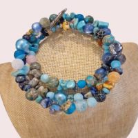 Raphaëlla : bracelet turquoise et lais lazuli